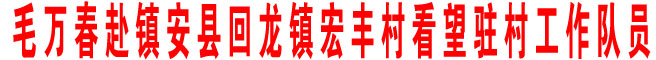 毛萬春赴鎮(zhèn)安縣回龍鎮(zhèn)宏豐村看望駐村工作隊員