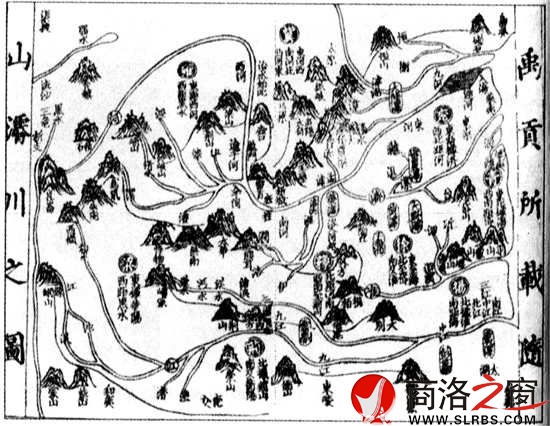 《禹貢》所載九州山川形勢圖，雕版墨印，宋代。